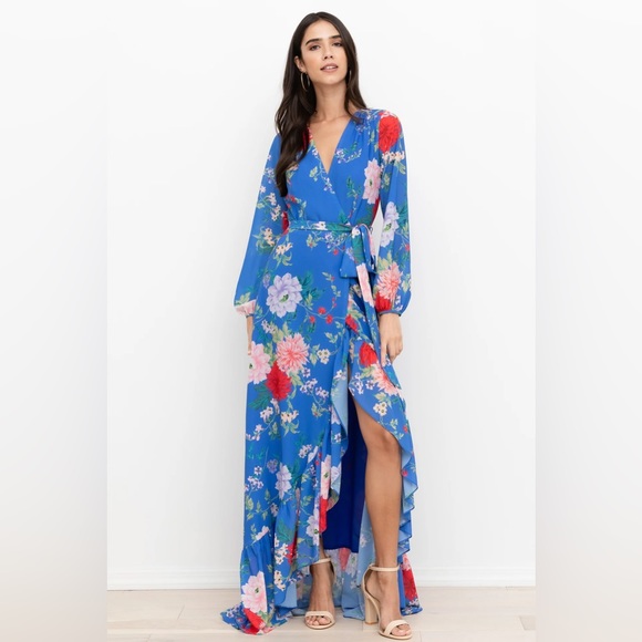 Yumi Kim Dresses & Skirts - YUMI KIM MARIE BLUE FLORAL MAXI DRESS  MEDIUM